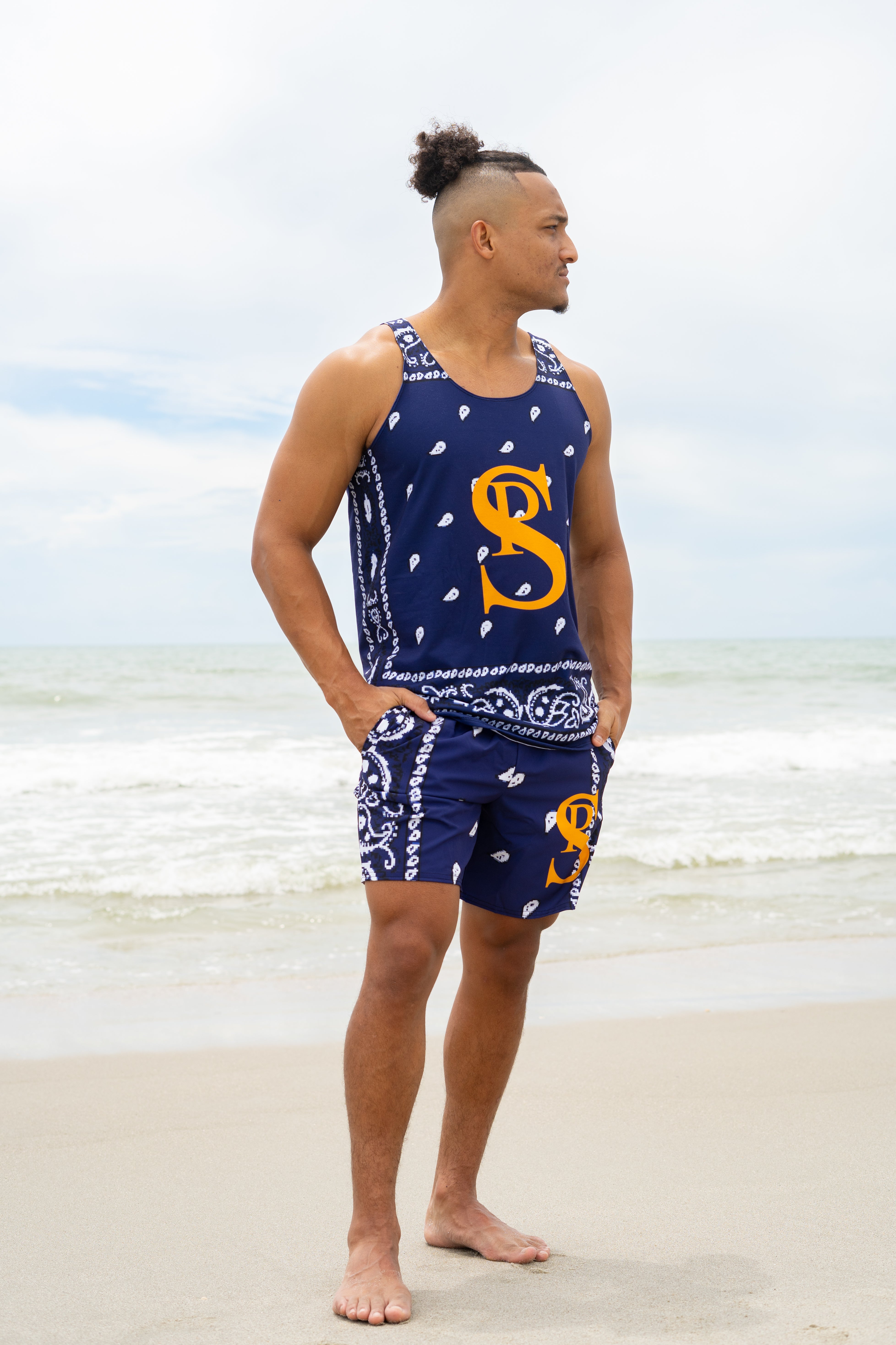 Classic Bandana Swimming Trunks "California Bears"