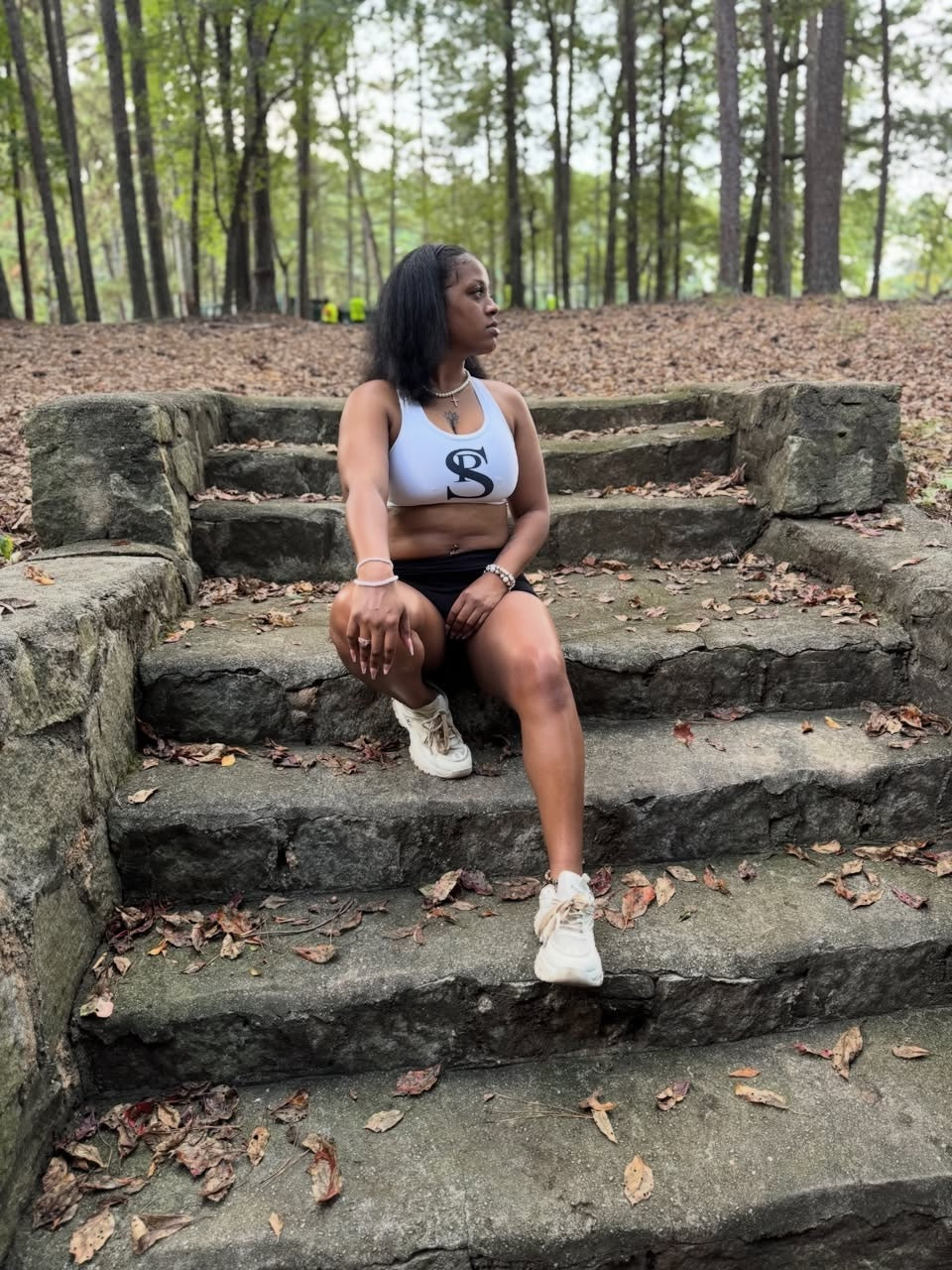 Insanely Pretty Sports Bra (Thong Set) "White"