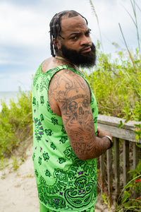 Classic Bandana Swimming Trunks "North Texas Mean Green"