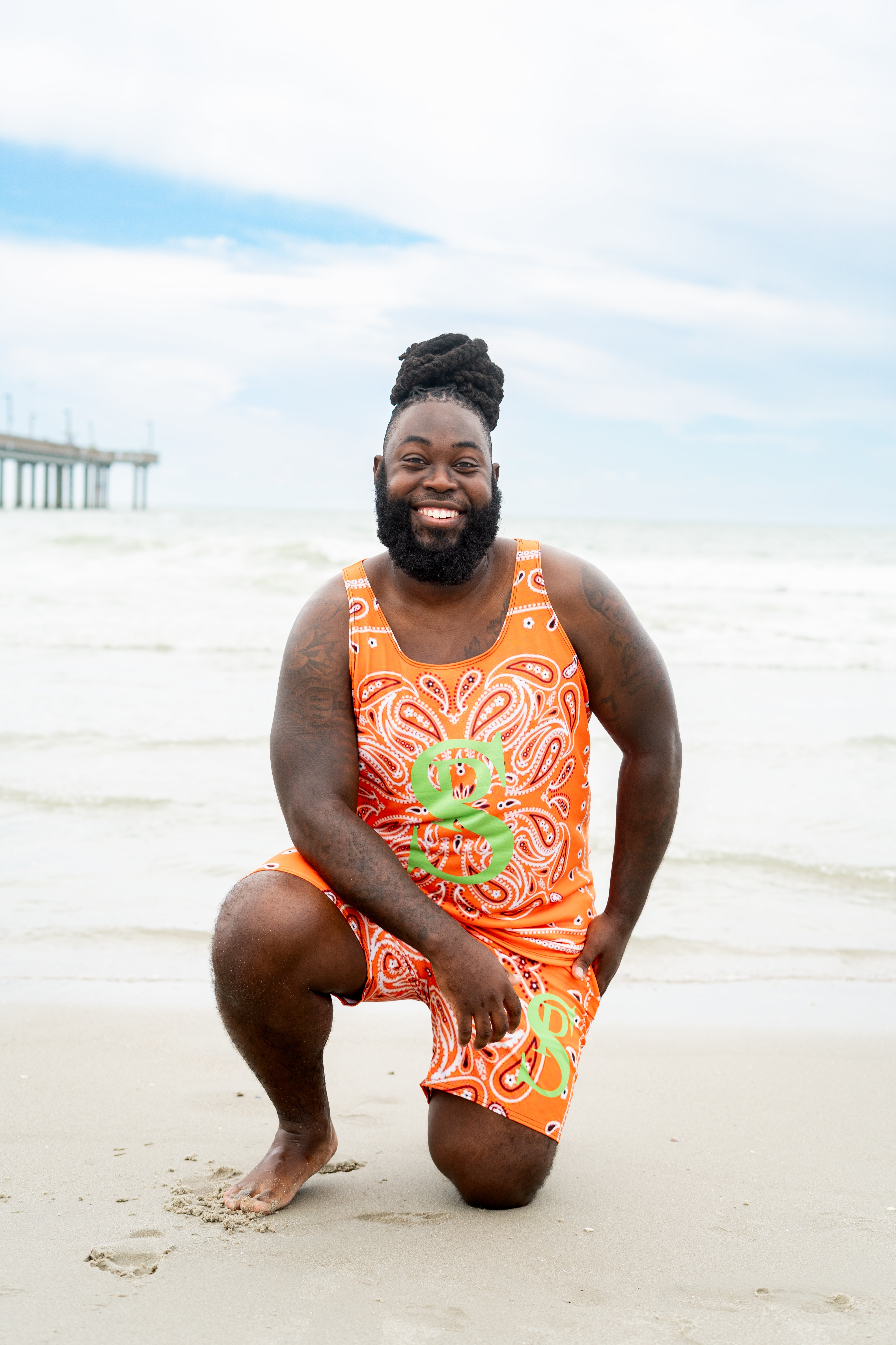 Classic Bandana Swimming Trunks "Miami Hurricanes"