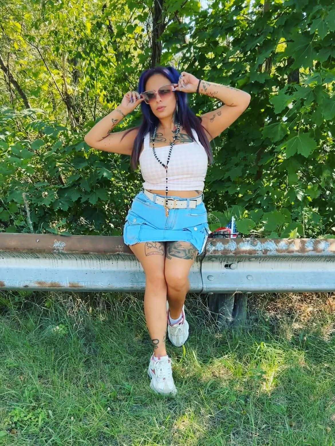 Denim Mini Skirts