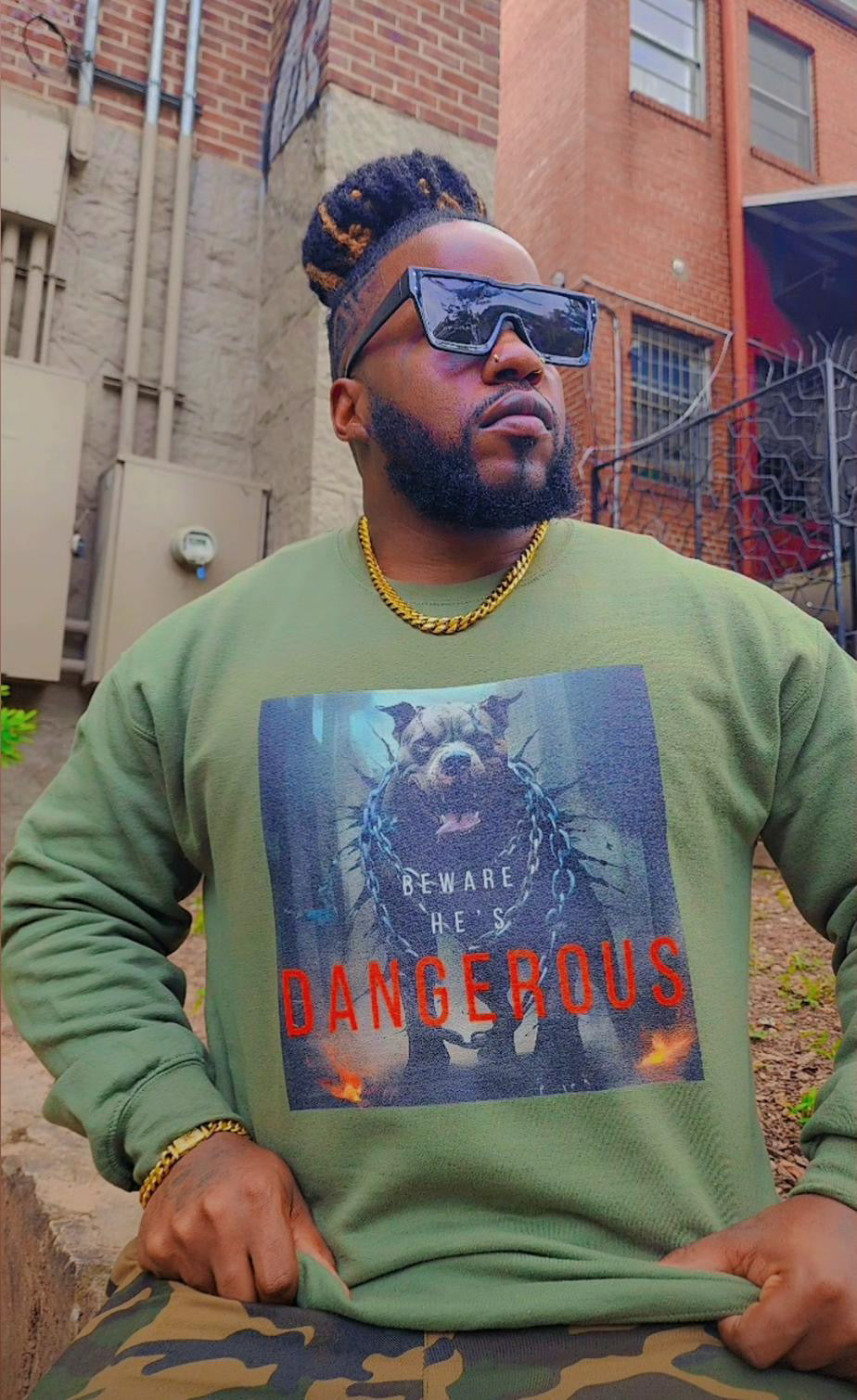 Beware He's Dangerous Sweatshirt