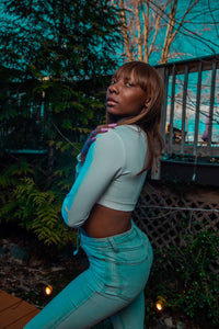 Women Buckle Hollow Cropped Tops