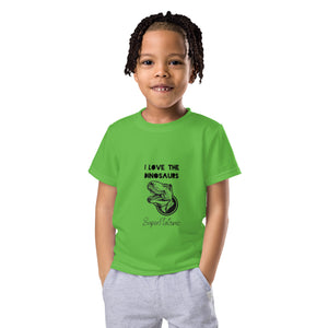 I Love The Dinosaurs Kids Tee "Kelly Green"