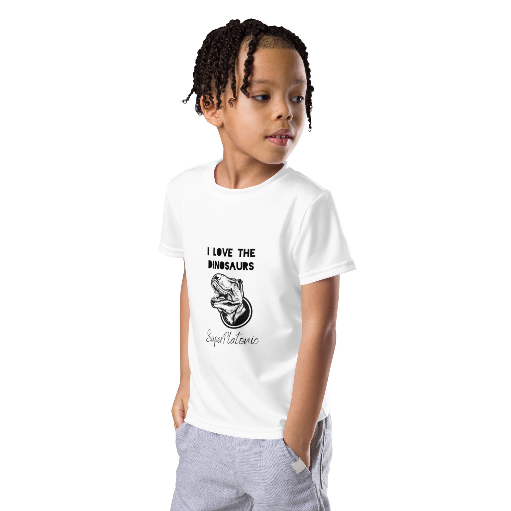 I Love The Dinosaurs Kids Tee "White"