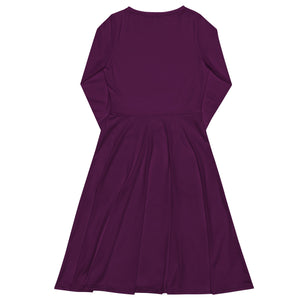 Long Sleeve Midi Dress "Tyrian Purple"