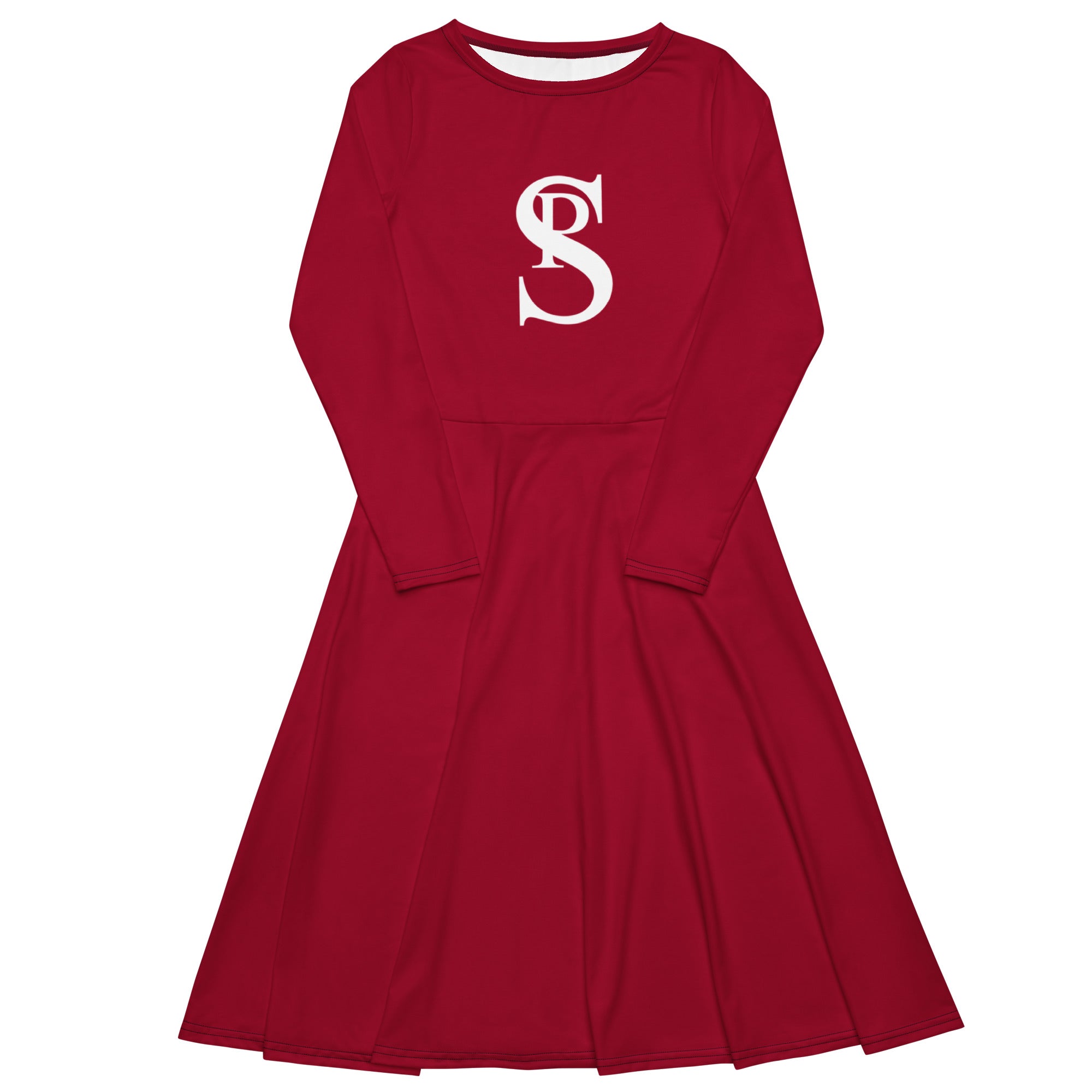 Long Sleeve Midi Dress "Carmine"