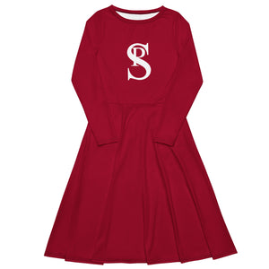 Long Sleeve Midi Dress "Carmine"