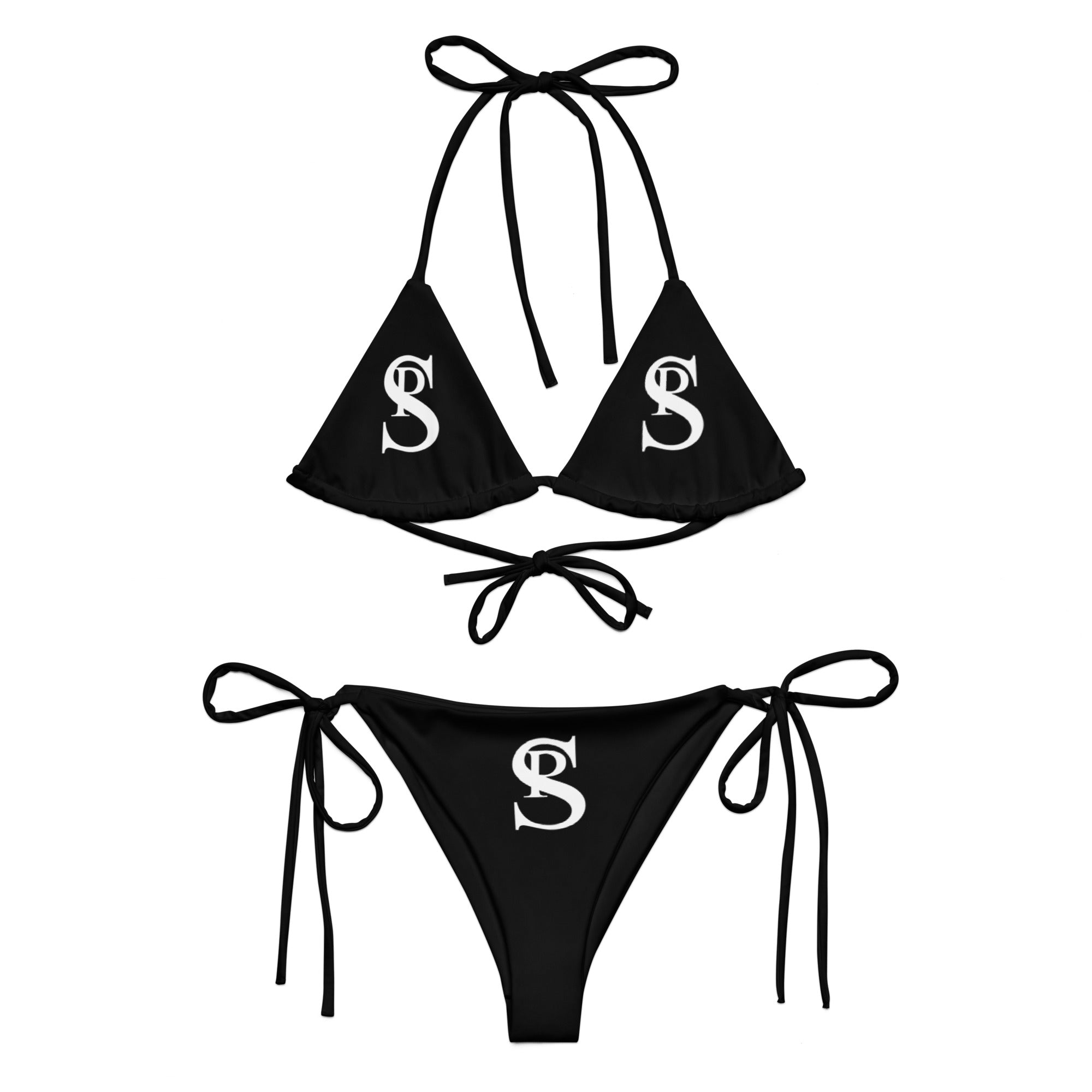 Triangle String Bikini Set “Black”