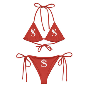 Triangle String Bikini Set “Davidson Red”