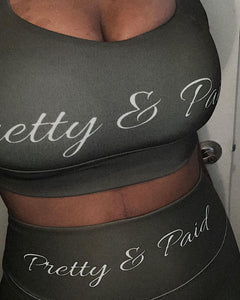 Pretty & Paid Sports Bra “Olive Green”