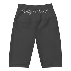 Pretty & Paid Biker Shorts “Charcoal”