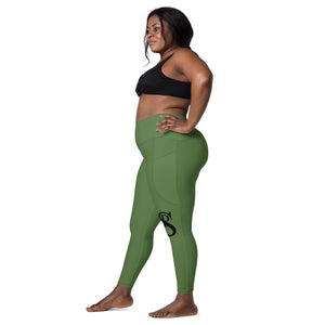 High-Waisted Leggings “Olive Green”