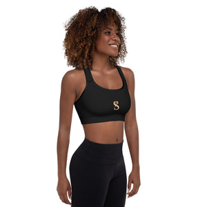 Sports Bra "Black & Gold"