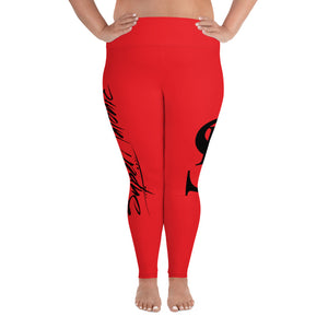 Leggings (Plus Size) "Red & Black"