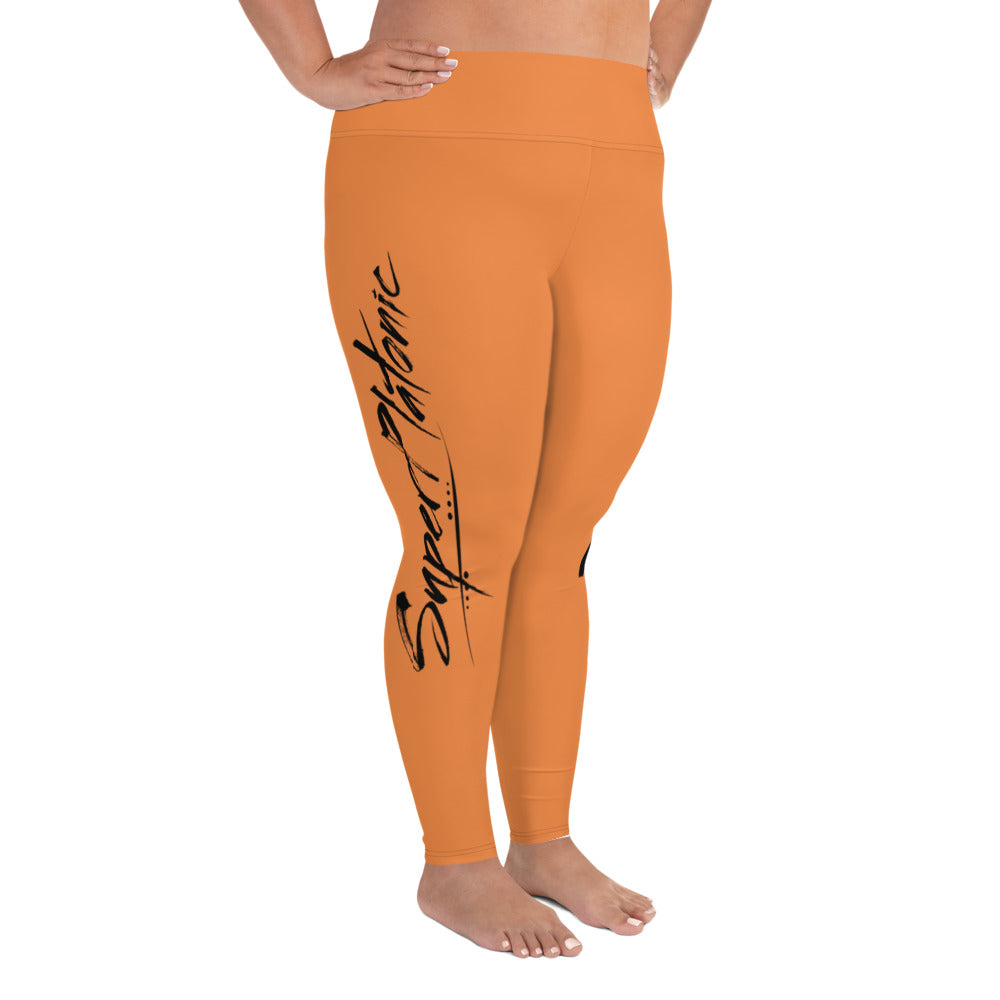 Leggings (Plus Size) "Orange & Black"