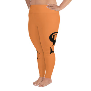 Leggings (Plus Size) "Orange & Black"