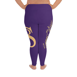 Leggings (Plus Size) "Purple & Gold"