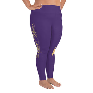 Leggings (Plus Size) "Purple & Gold"