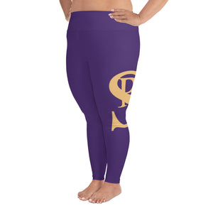 Leggings (Plus Size) "Purple & Gold"