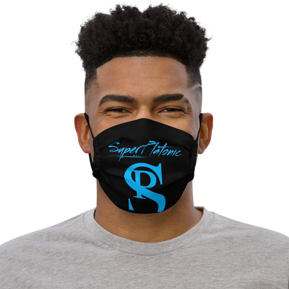 Face Mask "Black & Baby Blue"