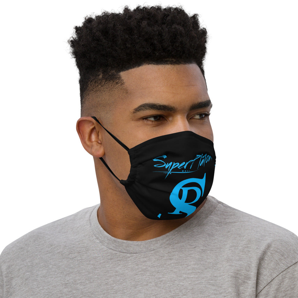 Face Mask "Black & Baby Blue"