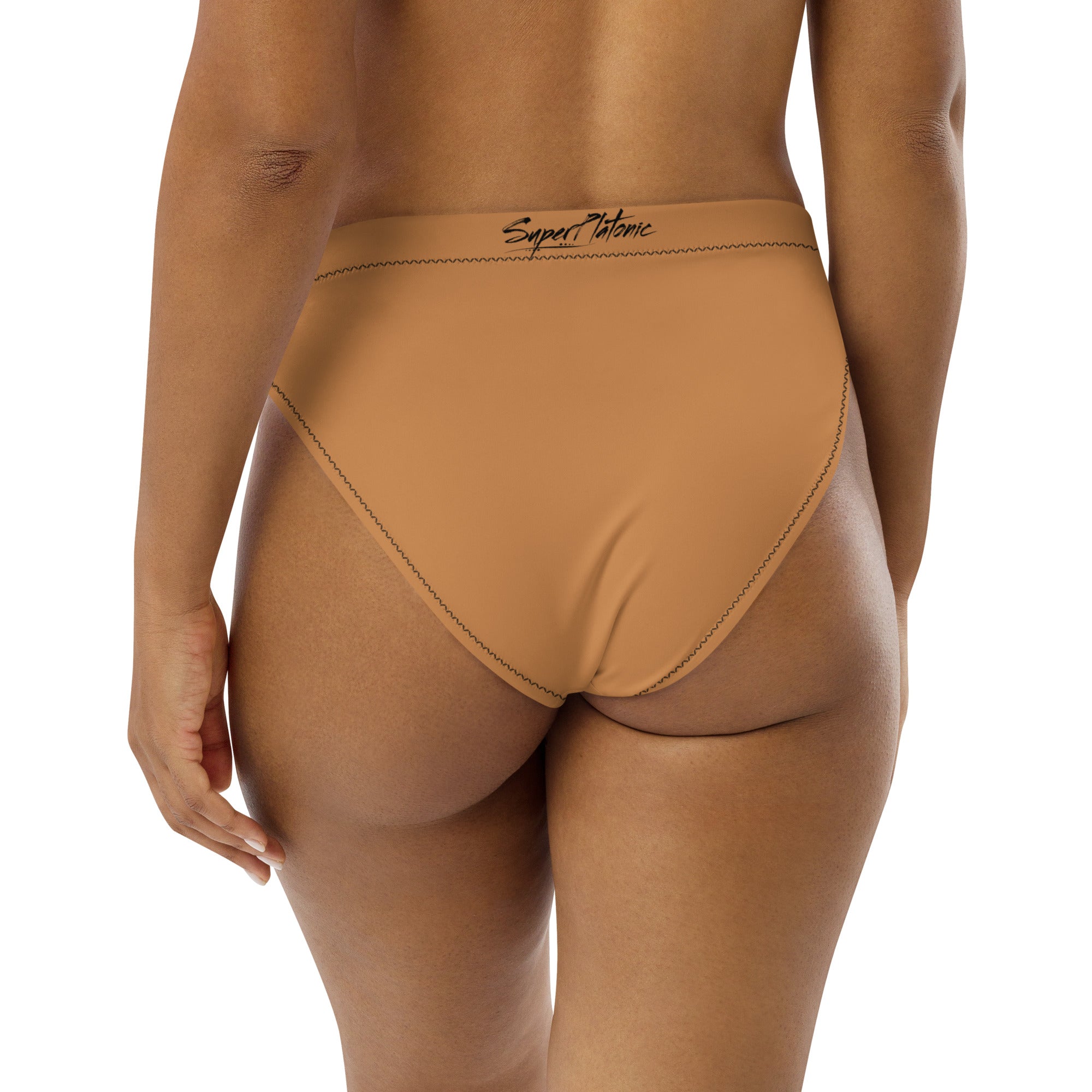 High-Waisted Bikini Briefs “Light Brown”