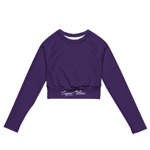 Ari Long Sleeve Crop Top “Purple”