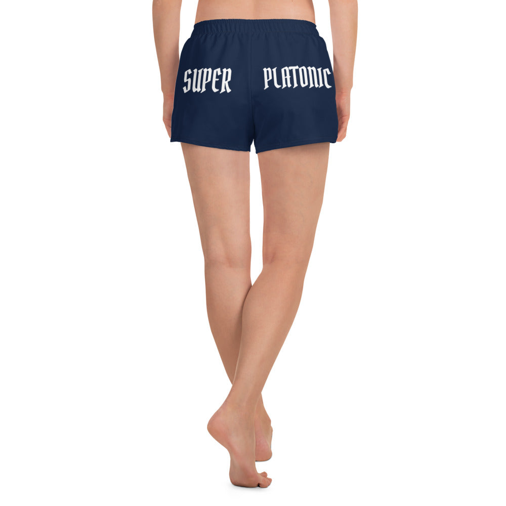 Women's Athletic Shorts "Navy Blue & White"