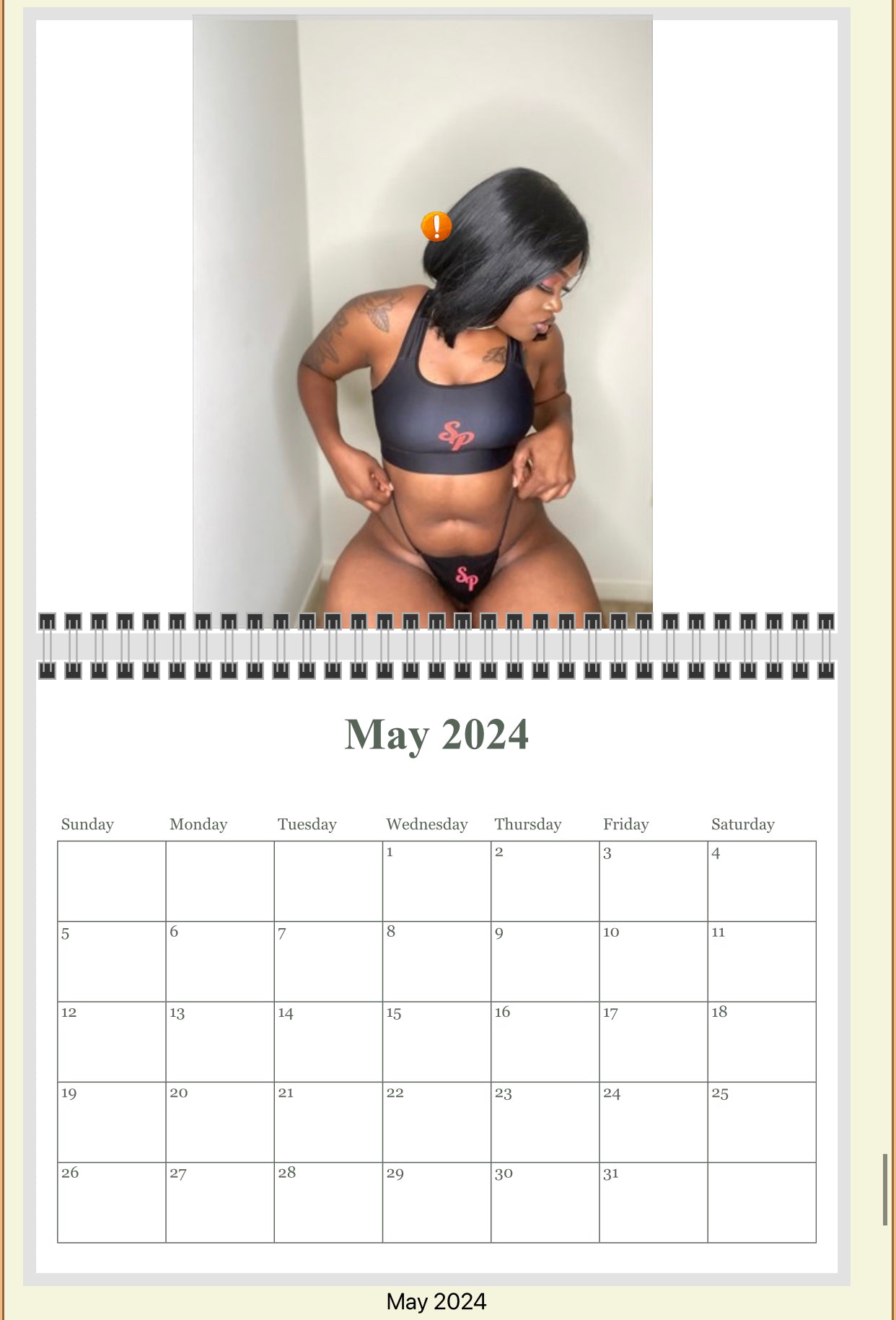 2023-24 Lingerie/Swimsuit Wall Calendar (18 Months)