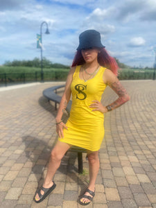 Sleeveless Bodycon Tank Dress “Yellow”