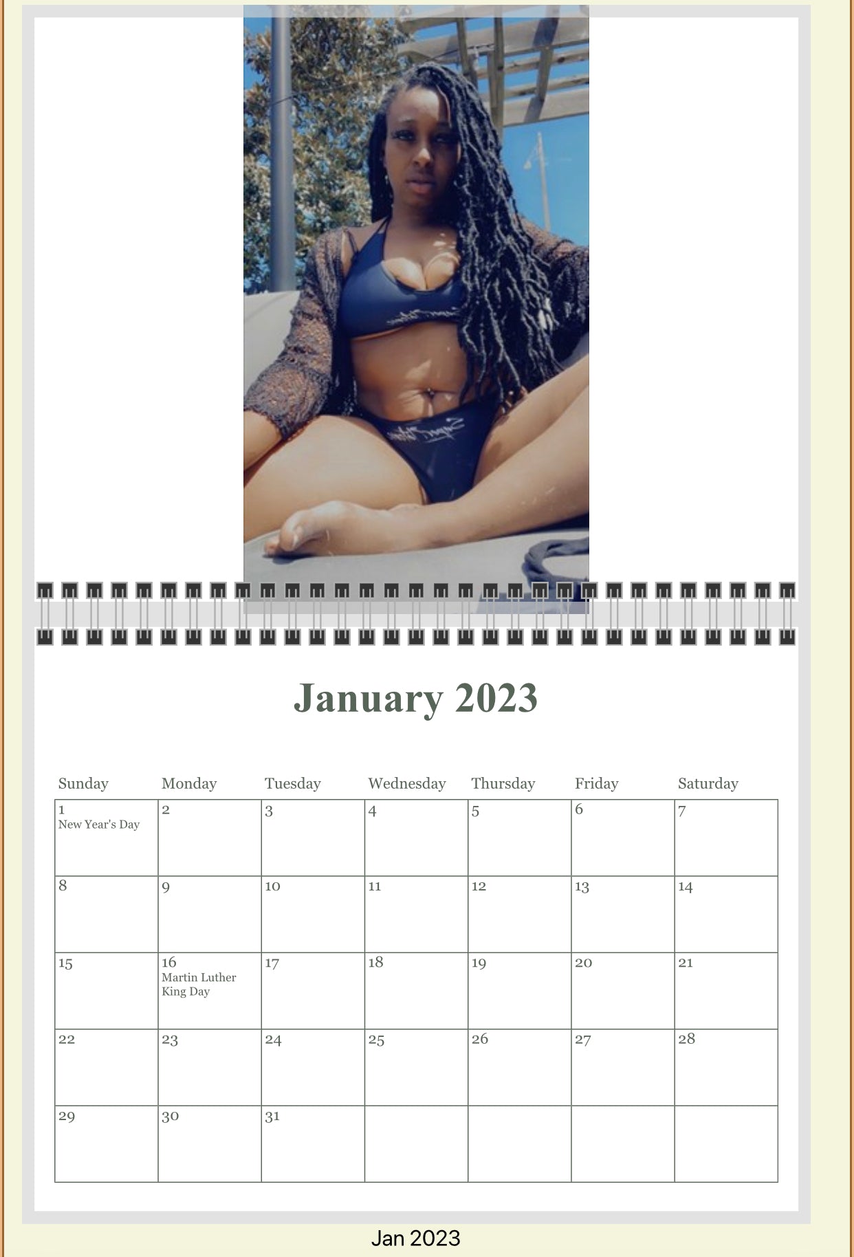 2023-24 Lingerie/Swimsuit Wall Calendar (18 Months)