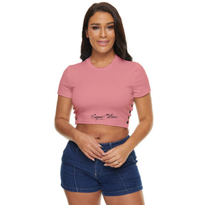 Side Button Cropped Tee