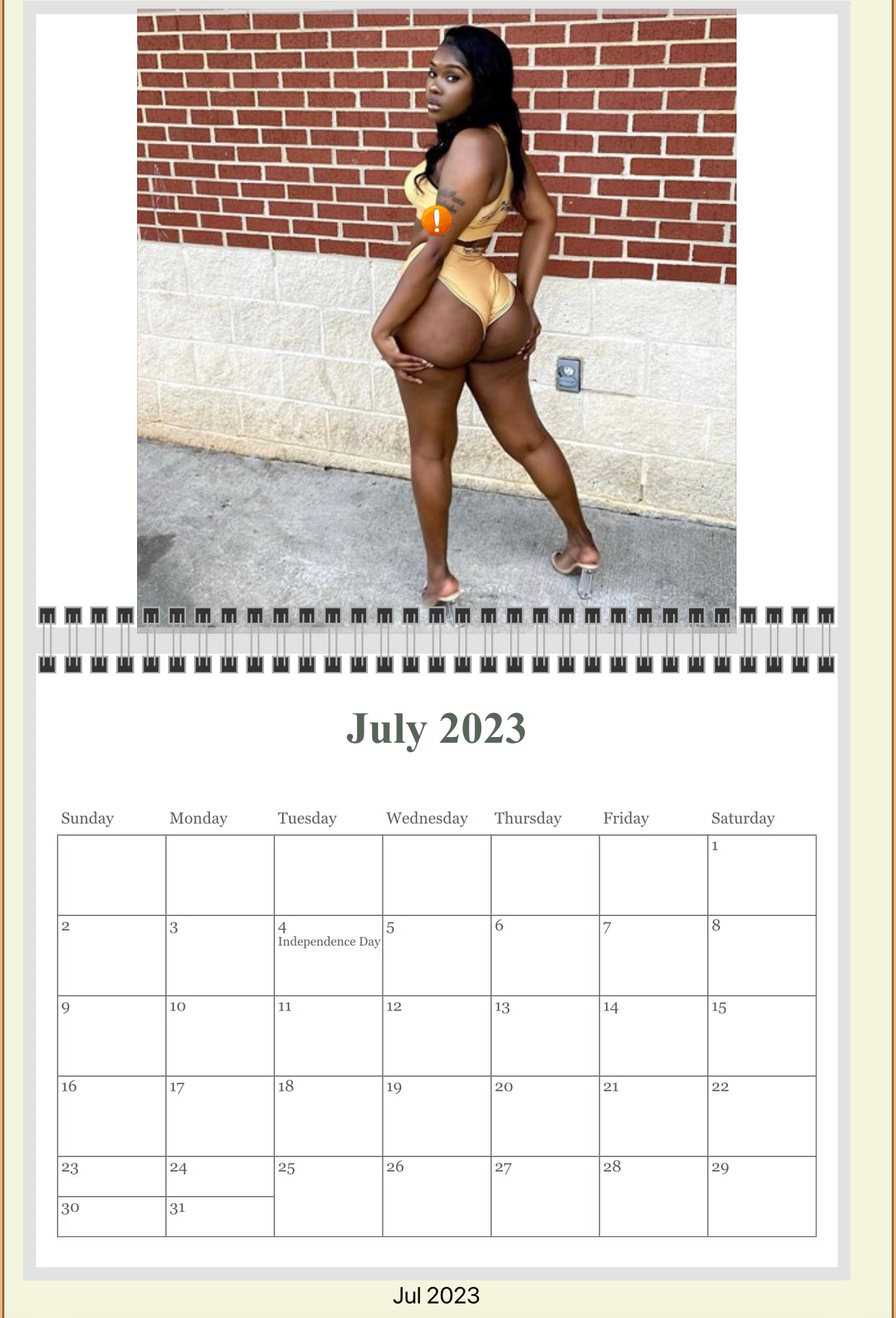 2023-24 Lingerie/Swimsuit Wall Calendar (18 Months)