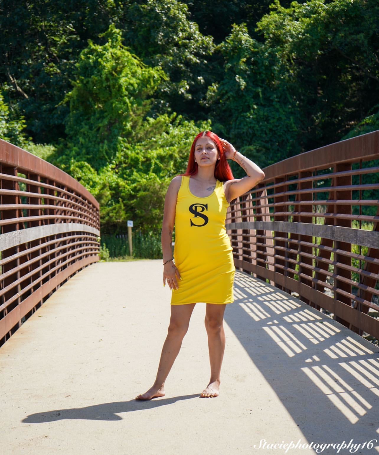 Sleeveless Bodycon Tank Dress “Yellow”