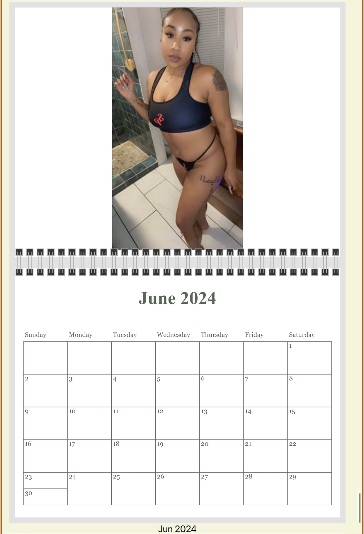 2023-24 Lingerie/Swimsuit Wall Calendar (18 Months)