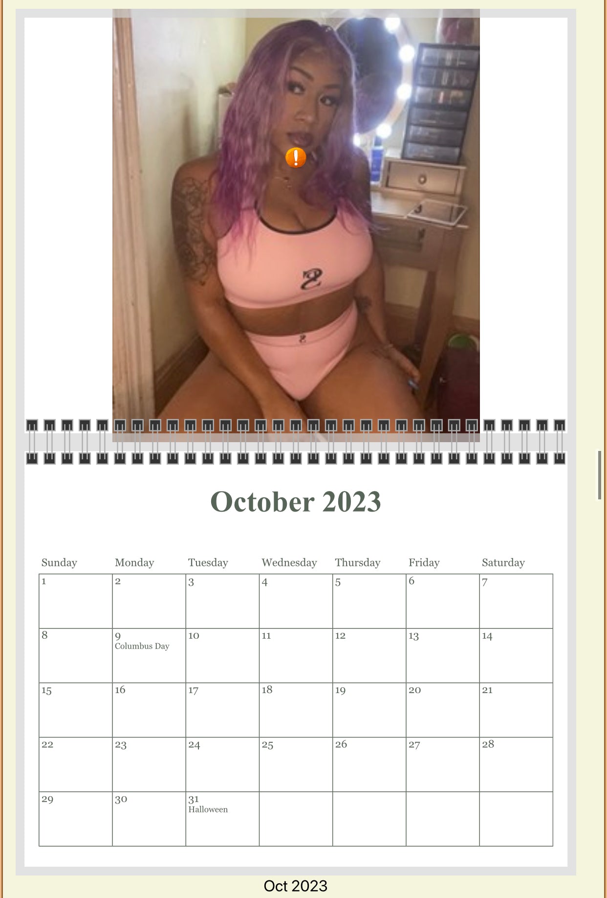 2023-24 Lingerie/Swimsuit Wall Calendar (18 Months)