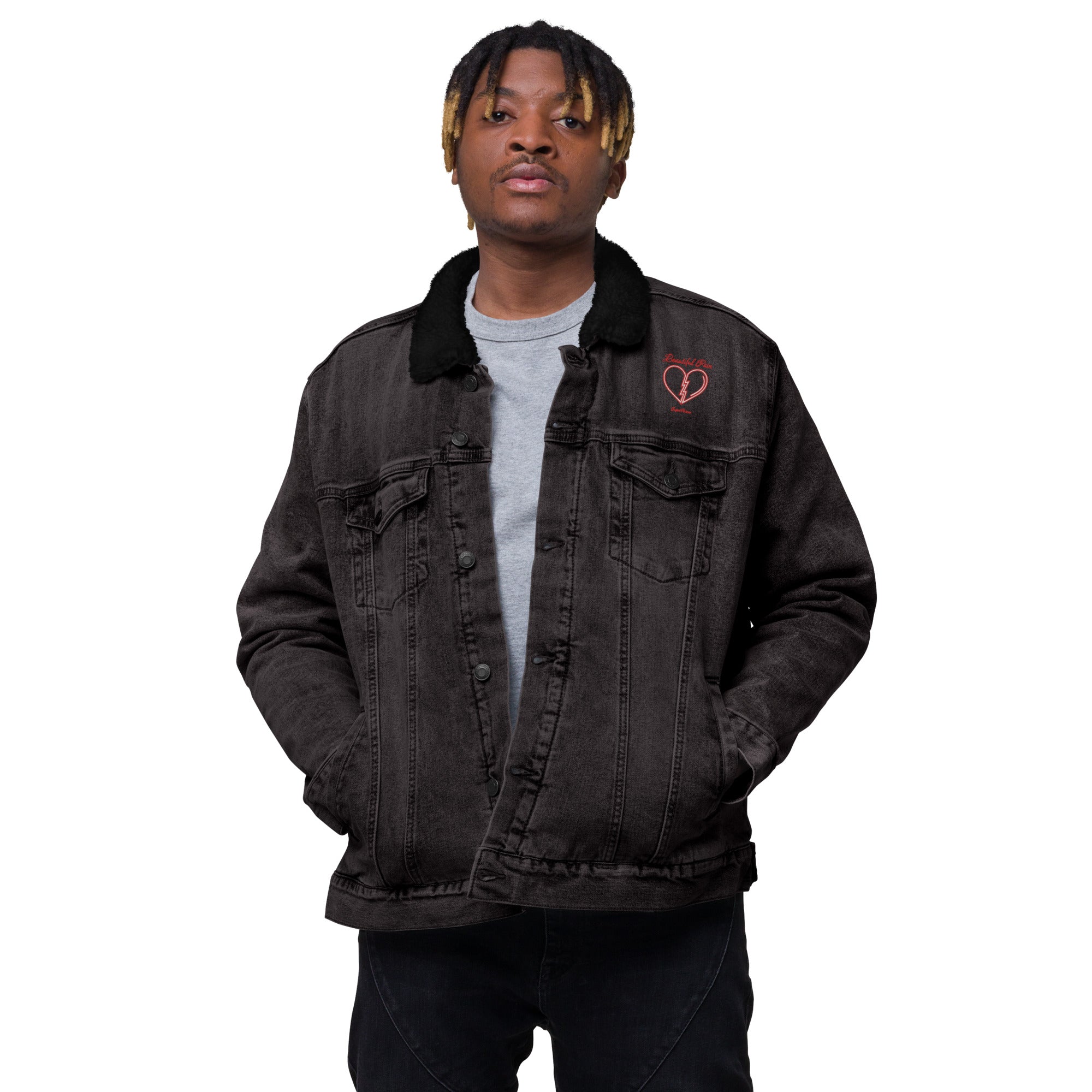 Beautiful Pain Denim Sherpa Jacket